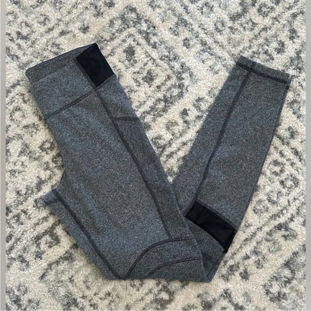 Lululemon Motivate‎ Pant Heathered Speckled Black / Black Size 4